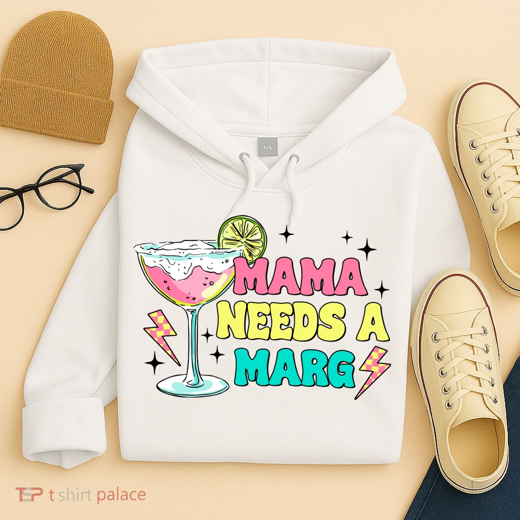 Retro Mama Needs A Marg Margarita Hoodie