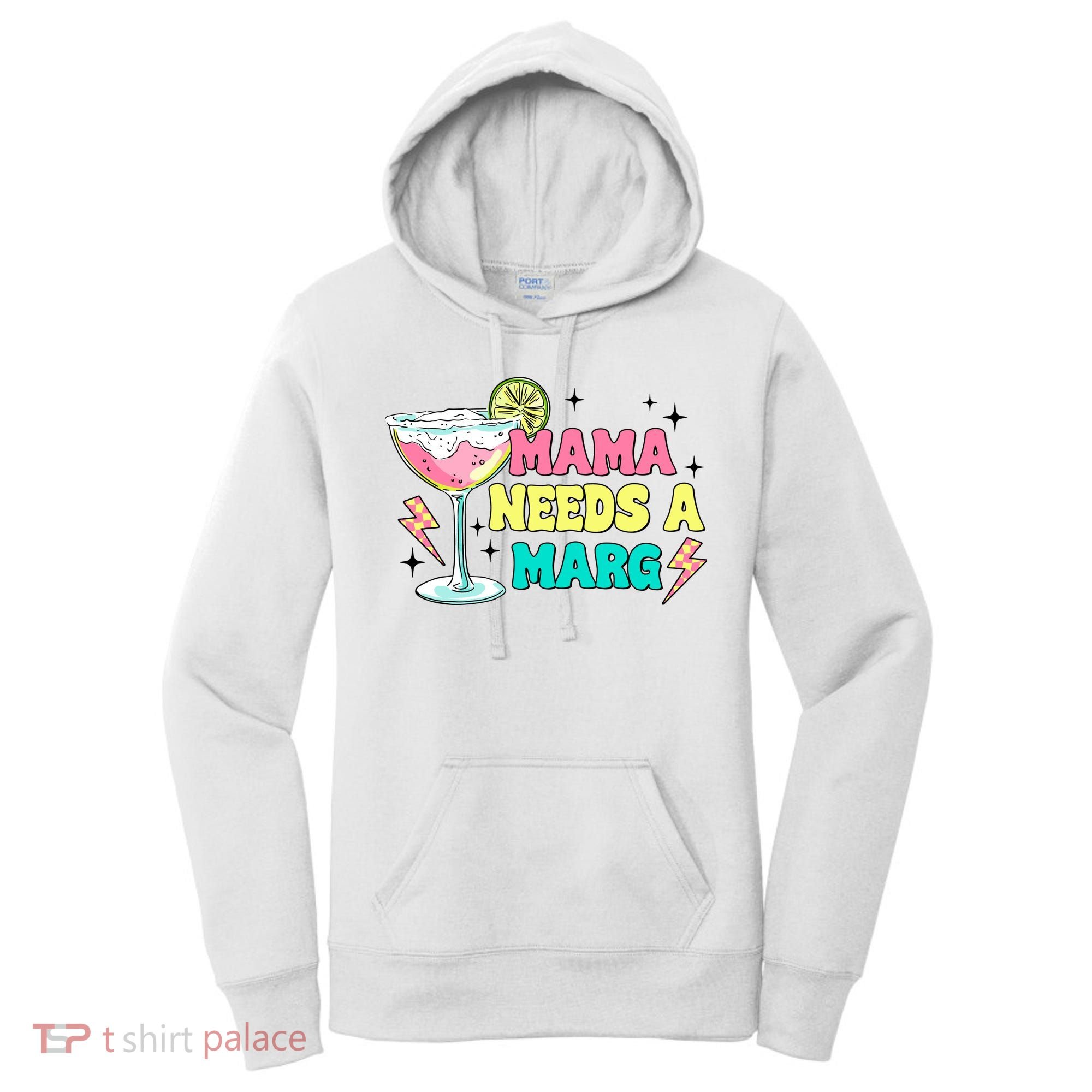 Retro Mama Needs A Marg Margarita Women's Hoodie