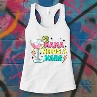 Retro Mama Needs A Marg Margarita Women's Tank Top thumb 3