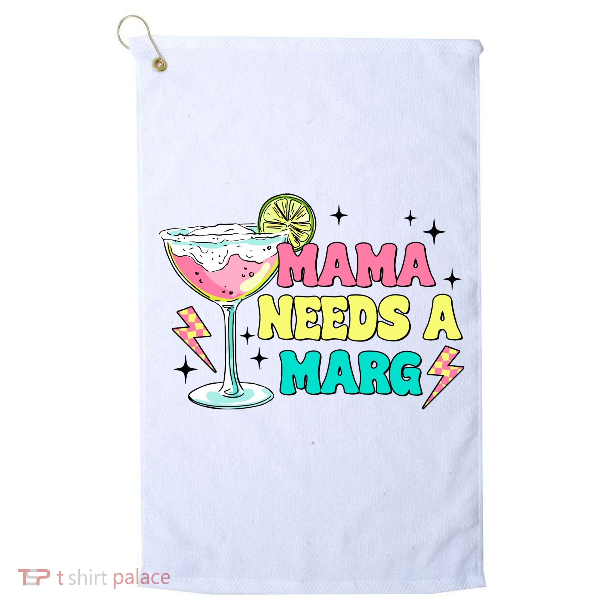 Retro Mama Needs A Marg Margarita Golf Towel