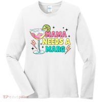 Retro Mama Needs A Marg Margarita Women's Long Sleeve Shirt thumb 0