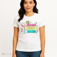 Retro Mama Needs A Marg Margarita Women's T-Shirt thumb 4