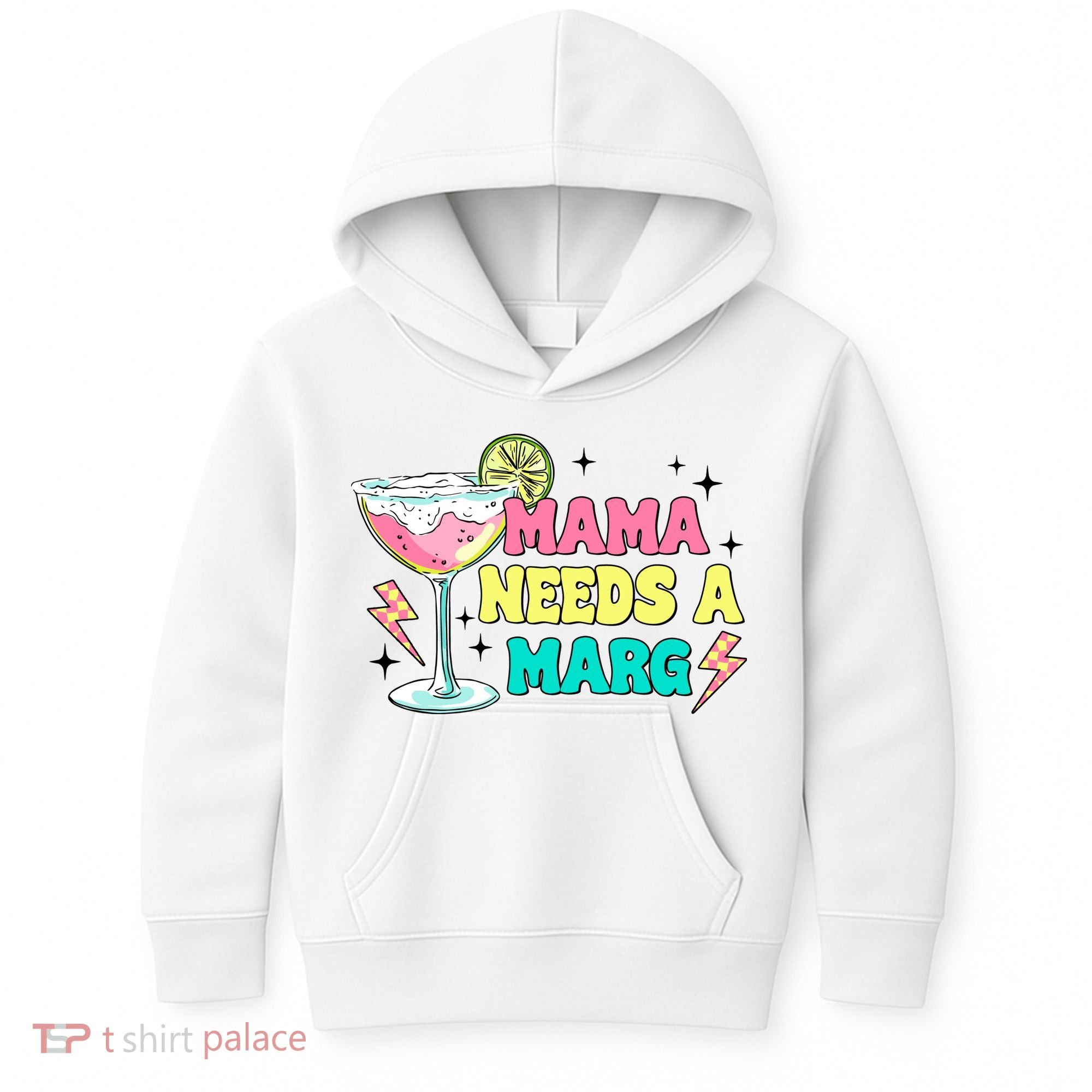 Retro Mama Needs A Marg Margarita Kids Hoodie