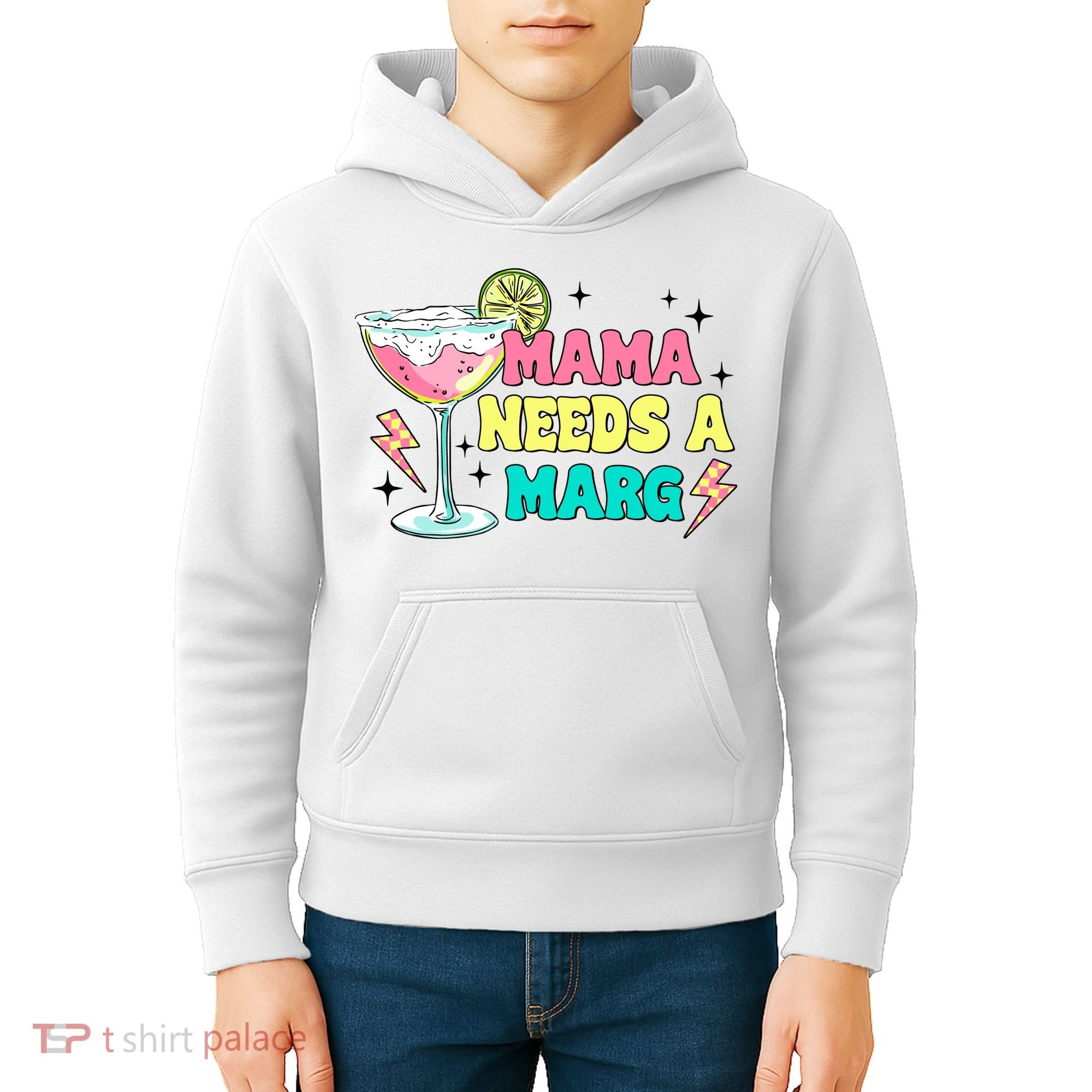 Retro Mama Needs A Marg Margarita Kids Hoodie