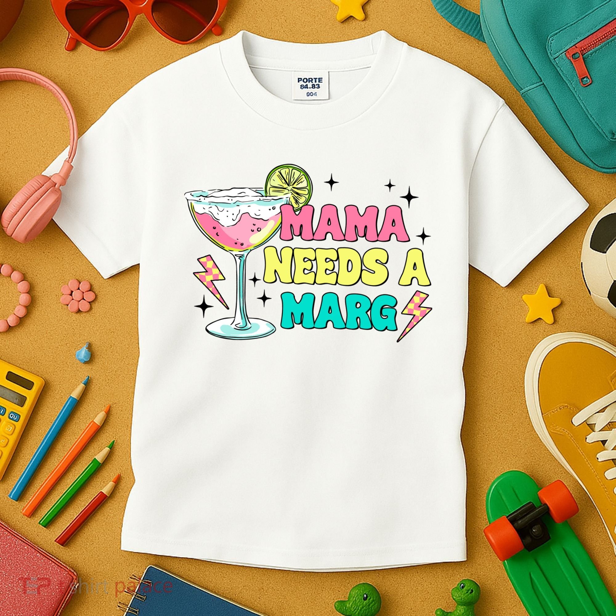 Retro Mama Needs A Marg Margarita Kids T-Shirt