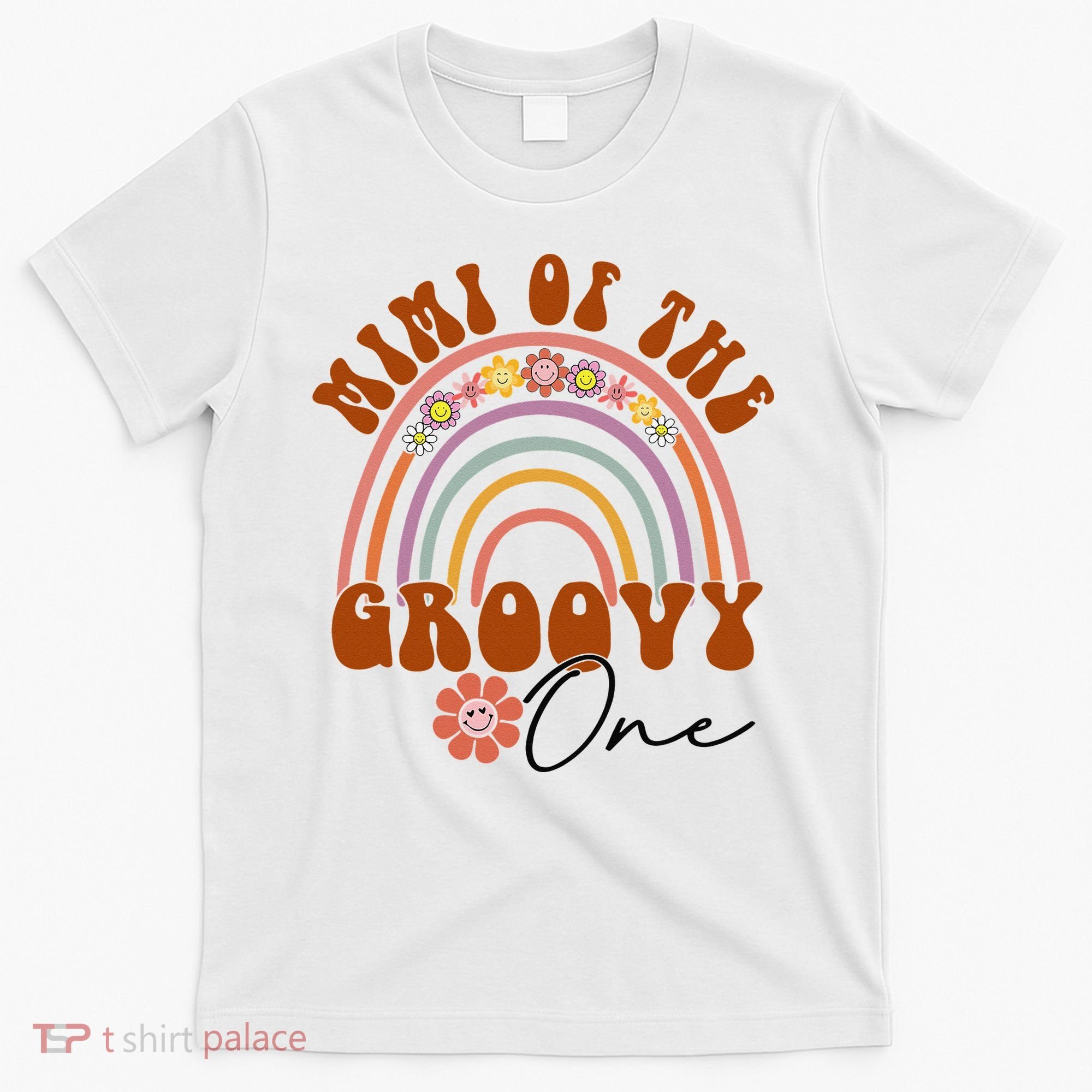 Retro Mimi of the Groovy One Matching Family Birthday Party T-Shirt
