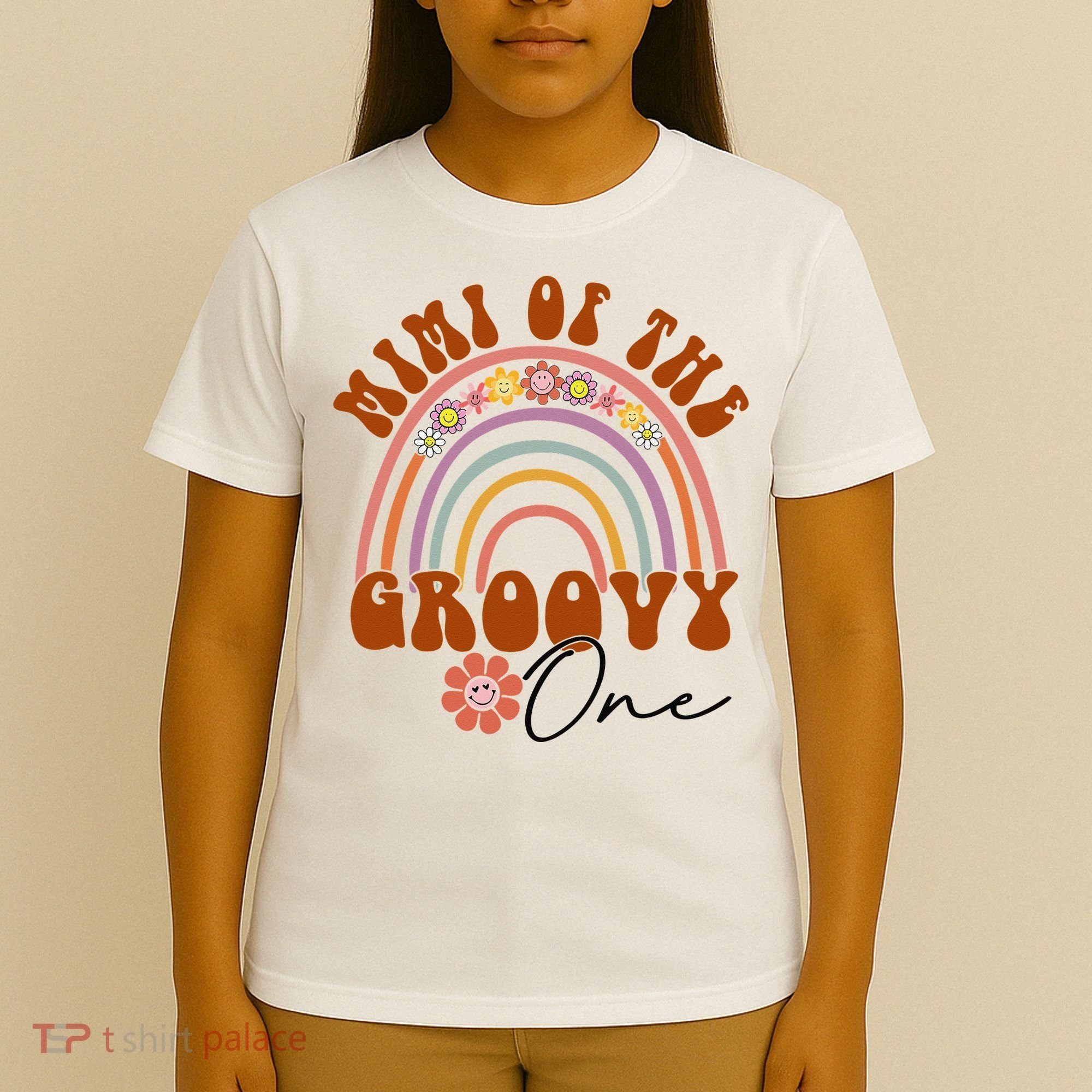 Retro Mimi of the Groovy One Matching Family Birthday Party T-Shirt