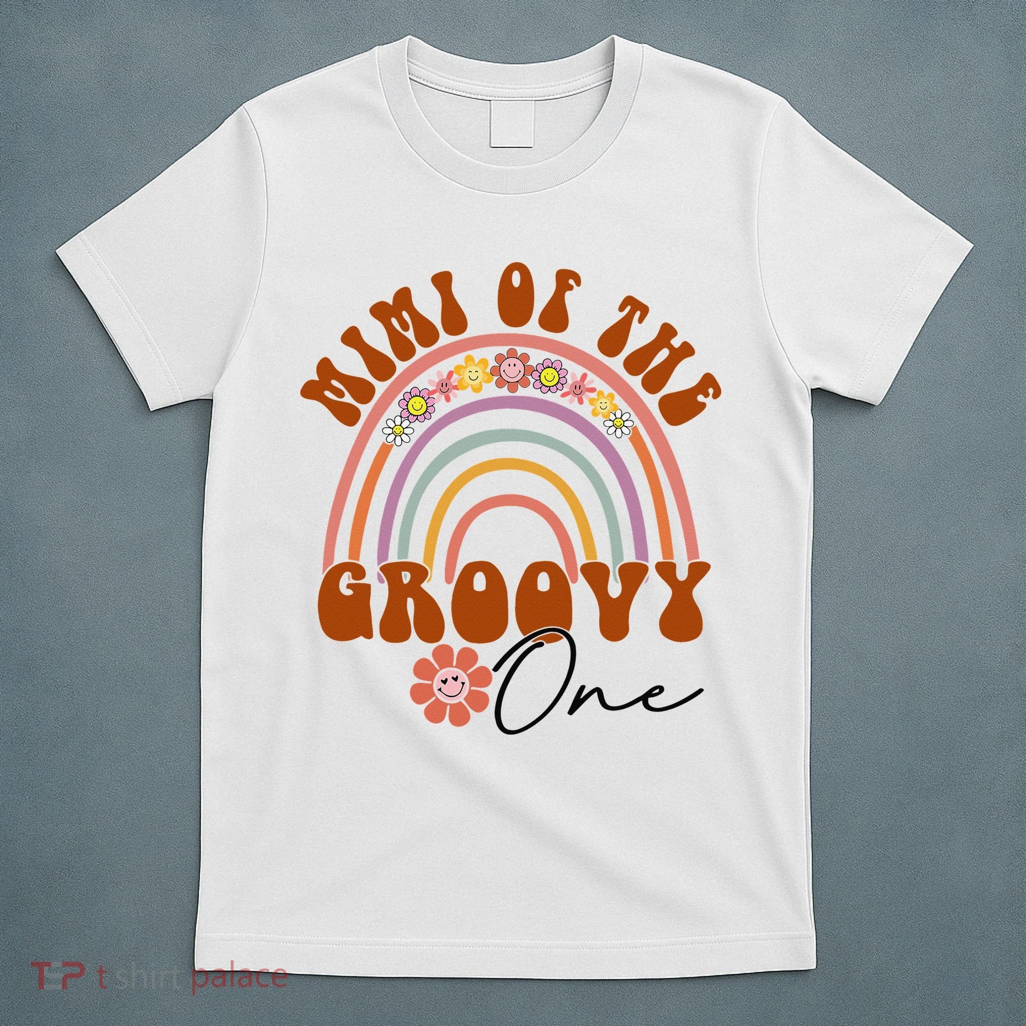 Retro Mimi of the Groovy One Matching Family Birthday Party T-Shirt