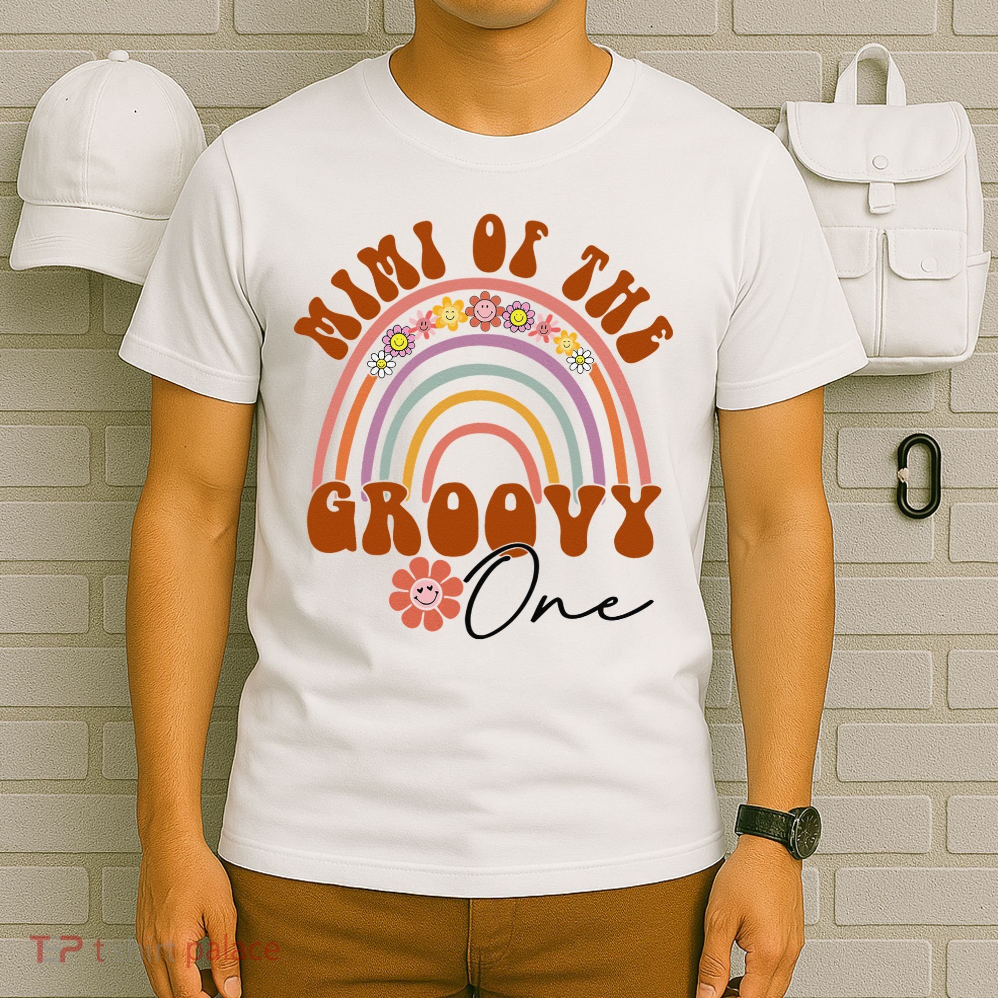 Retro Mimi of the Groovy One Matching Family Birthday Party T-Shirt
