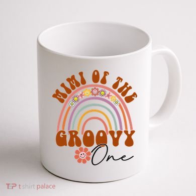 Retro Mimi of the Groovy One Matching Family Birthday Party Coffee Mug back
