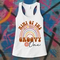 Retro Mimi of the Groovy One Matching Family Birthday Party Women's Tank Top thumb 3