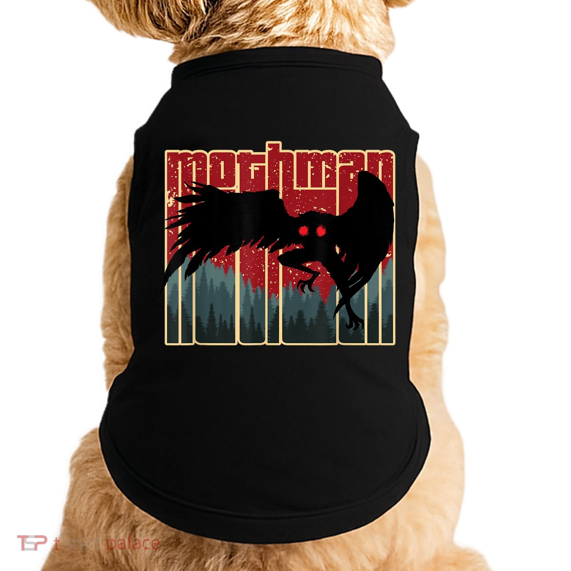 Retro Mothman Original West Virginia Cryptid Artwork Doggie Tank