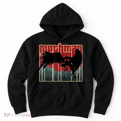 Retro Mothman Original West Virginia Cryptid Artwork Hoodie