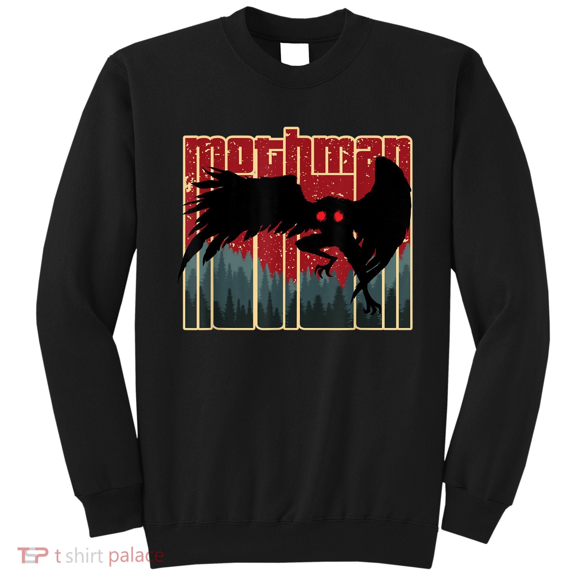 Retro Mothman Original West Virginia Cryptid Artwork Sweatshirt