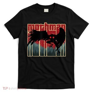 Retro Mothman Original West Virginia Cryptid Artwork T-Shirt