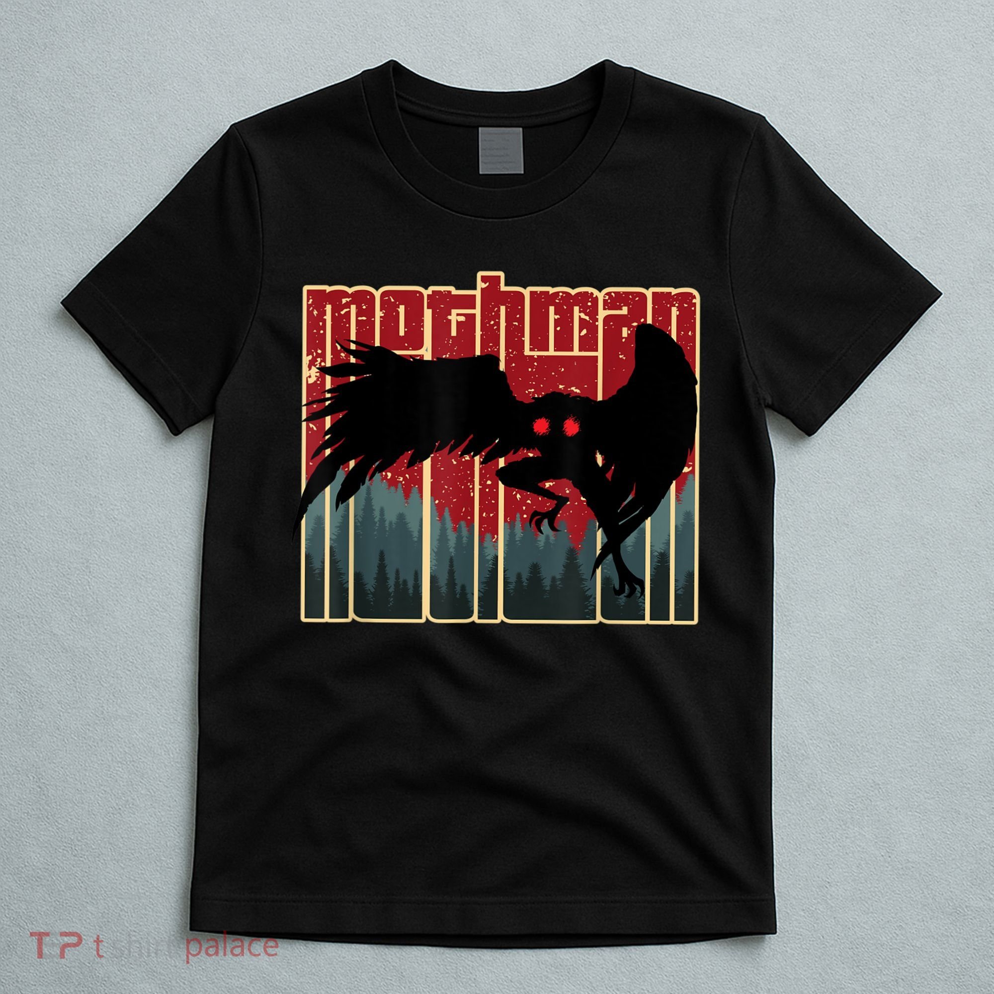 Retro Mothman Original West Virginia Cryptid Artwork T-Shirt