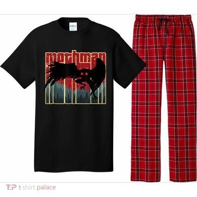Retro Mothman Original West Virginia Cryptid Artwork Pajama Set