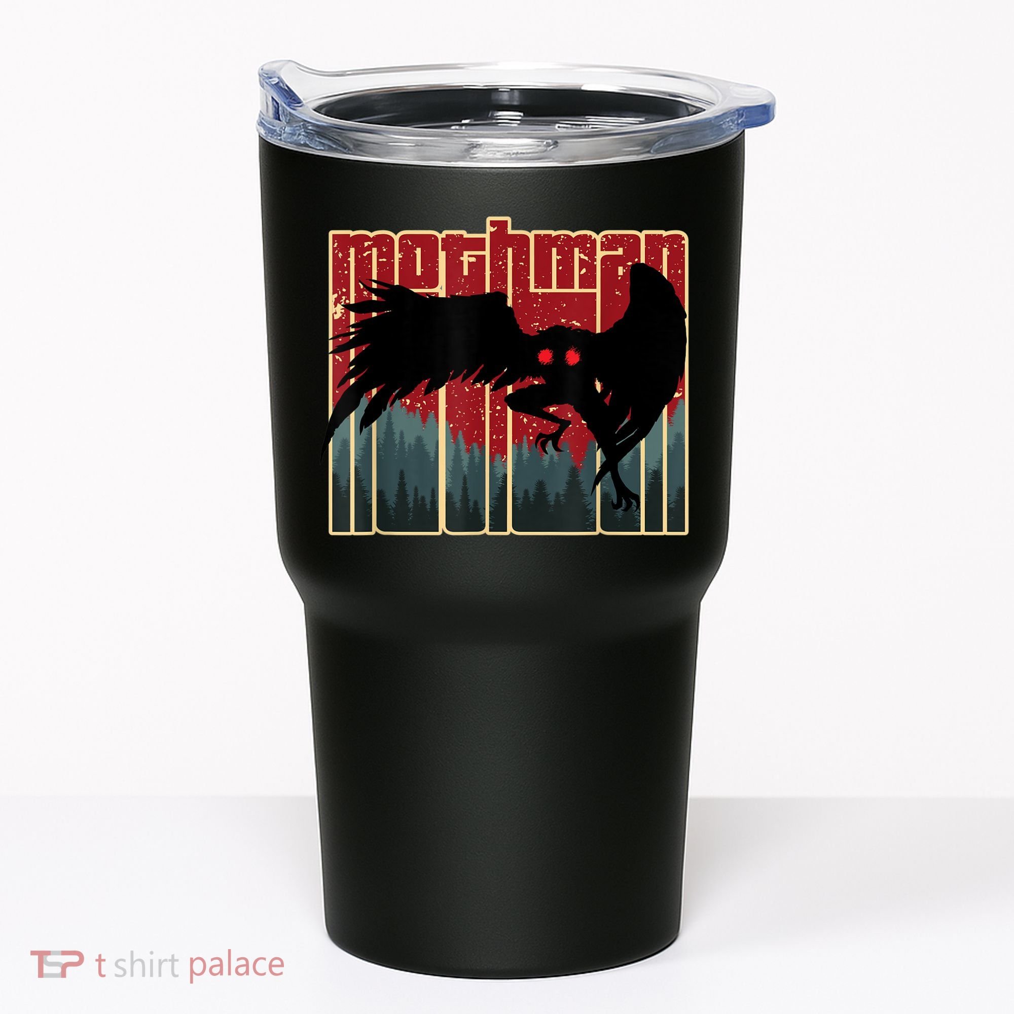 Retro Mothman Original West Virginia Cryptid Artwork Tumbler
