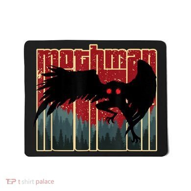 Retro Mothman Original West Virginia Cryptid Artwork Mousepad