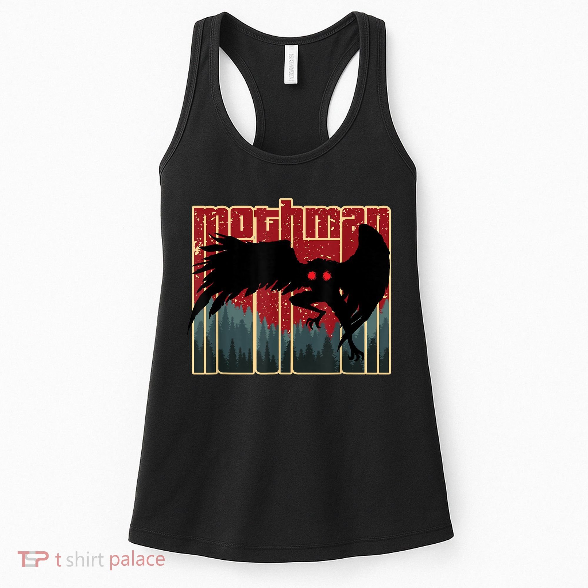 Retro Mothman Original West Virginia Cryptid Artwork Women's Tank Top