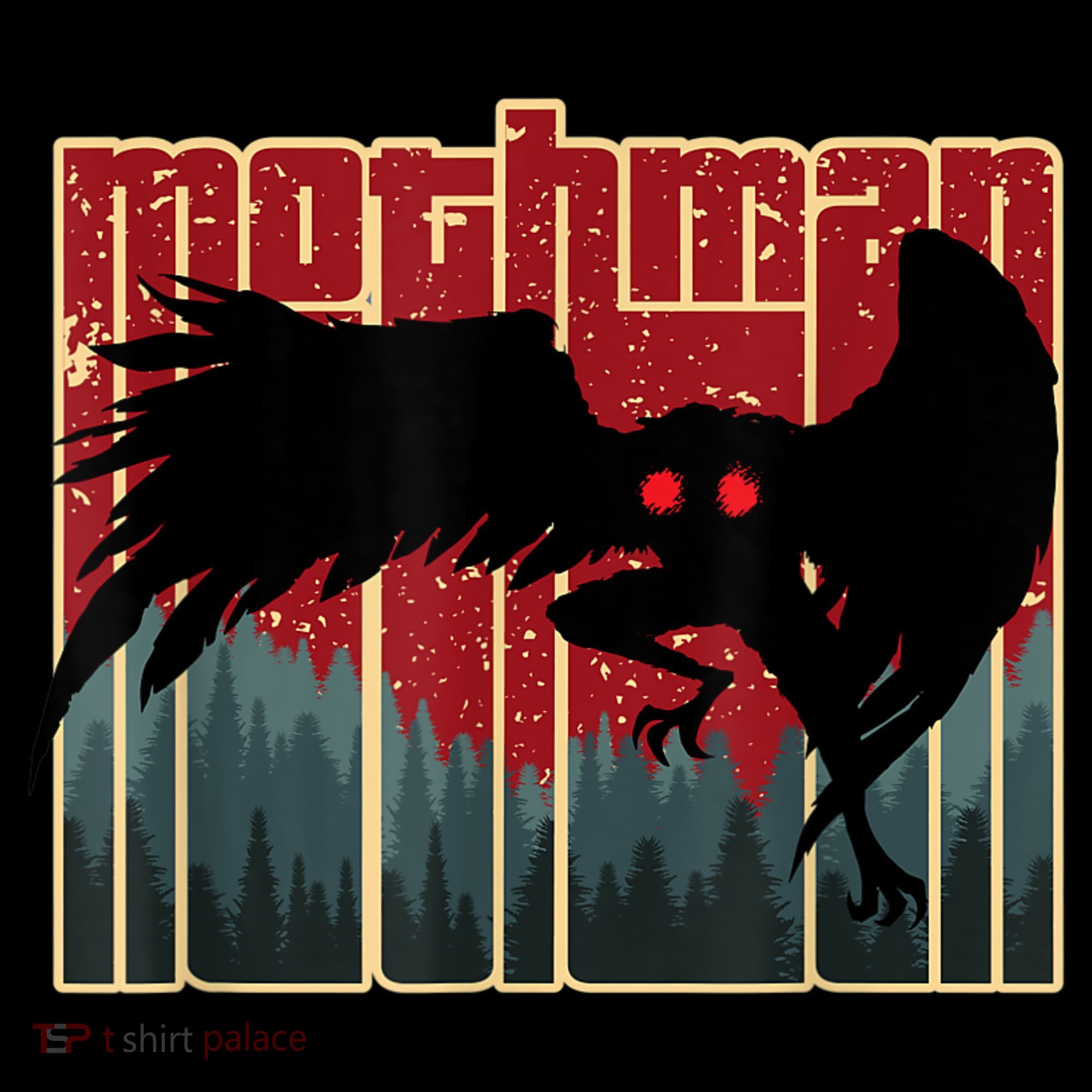 Retro Mothman Original West Virginia Cryptid Artwork Baby Bodysuit