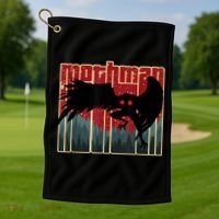 Retro Mothman Original West Virginia Cryptid Artwork Golf Towel thumb 1