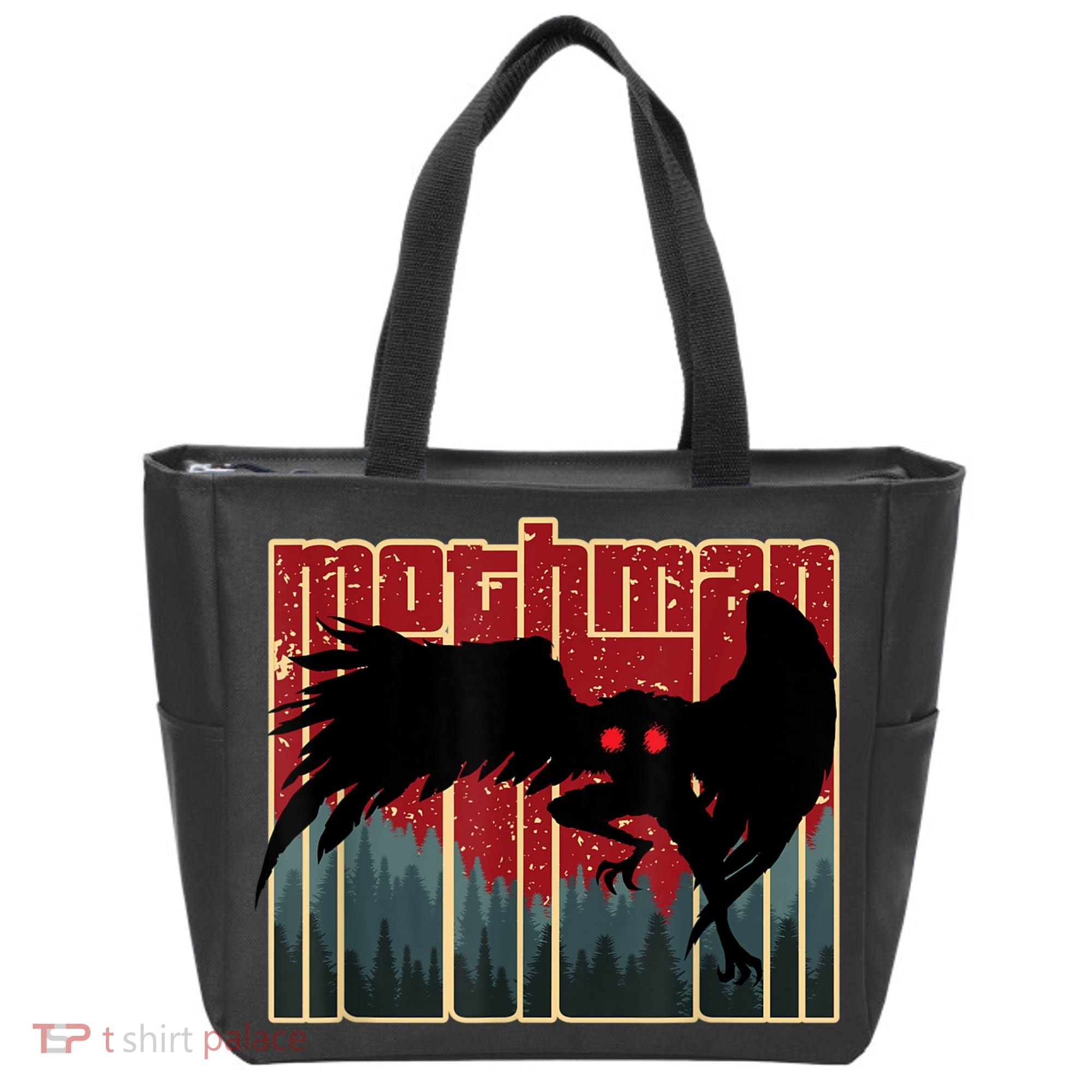 Retro Mothman Original West Virginia Cryptid Artwork Tote Bag