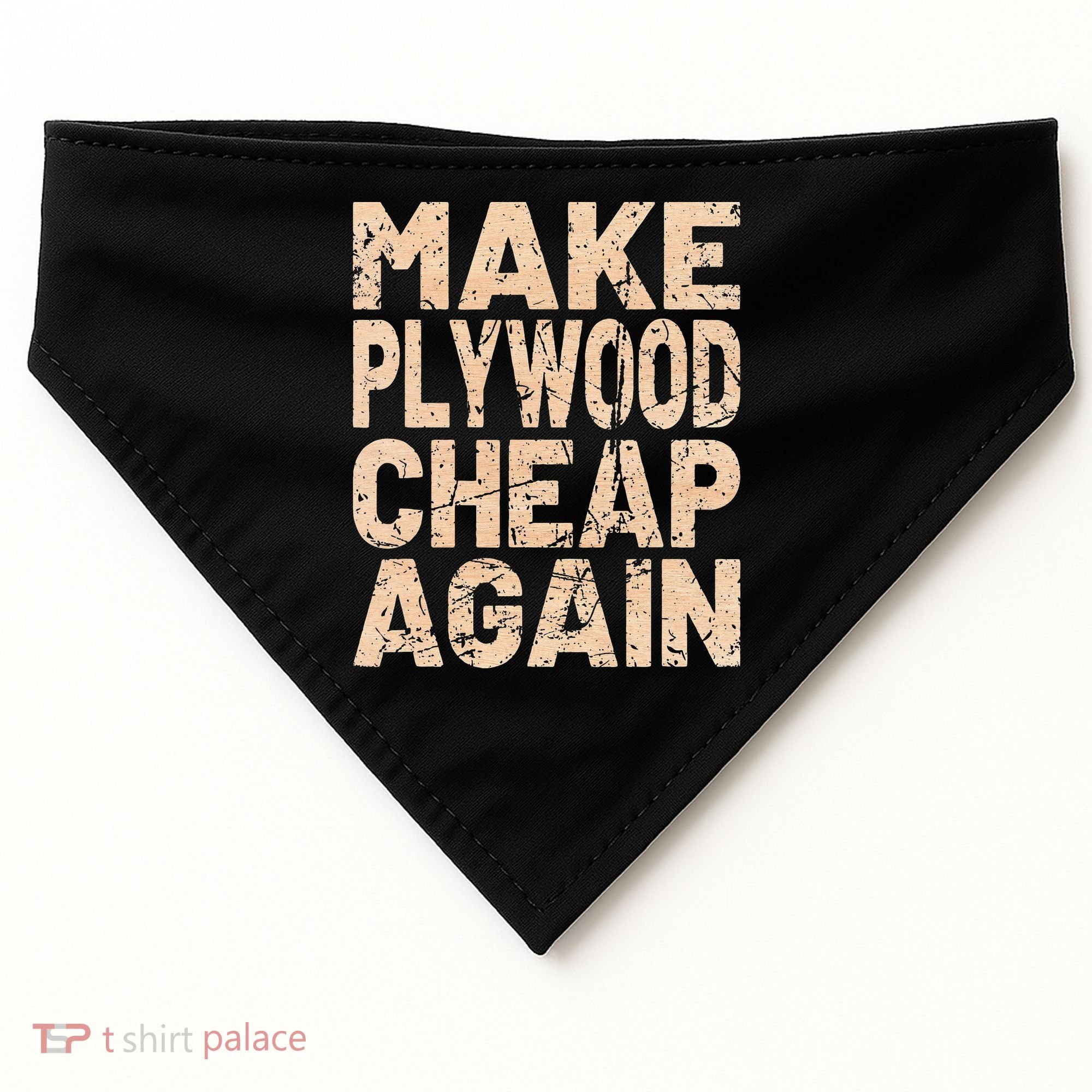 Retro Make Plywood Cheap Again Builder Carpenter Flooring USA-Made Doggie Bandana