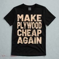 Retro Make Plywood Cheap Again Builder Carpenter Flooring T-Shirt thumb 5