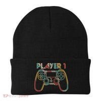 Retro Matching Player 1 Video Gamer Beanie thumb 0