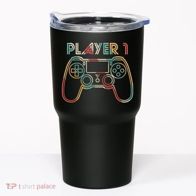 Retro Matching Player 1 Video Gamer Tumbler