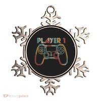 Retro Matching Player 1 Video Gamer Ornament thumb 0