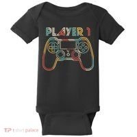 Retro Matching Player 1 Video Gamer Baby Bodysuit thumb 0