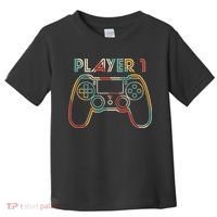 Retro Matching Player 1 Video Gamer Toddler T-Shirt thumb 0