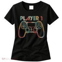 Retro Matching Player 1 Video Gamer Women's T-Shirt thumb 0