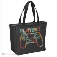 Retro Matching Player 1 Video Gamer Tote Bag thumb 2
