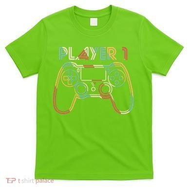 Retro Matching Player 1 Video Gamer T-Shirt