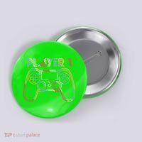 Retro Matching Player 1 Video Gamer Button thumb 0