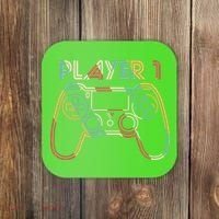 Retro Matching Player 1 Video Gamer Coaster thumb 0