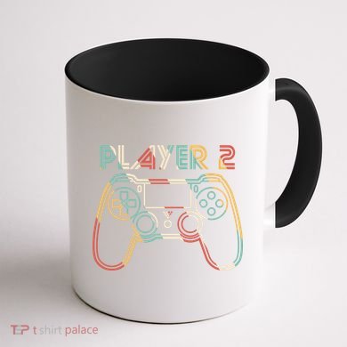 Retro Matching Player 2 Video Gamer Coffee Mug back