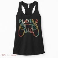Retro Matching Player 2 Video Gamer Women's Tank Top thumb 0