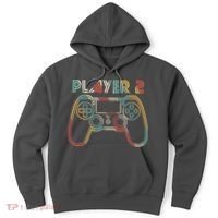 Retro Matching Player 2 Video Gamer Hoodie thumb 0