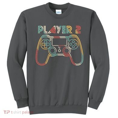 Retro Matching Player 2 Video Gamer Sweatshirt