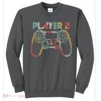 Retro Matching Player 2 Video Gamer Sweatshirt thumb 0