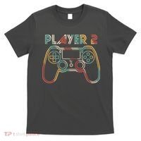 Retro Matching Player 2 Video Gamer T-Shirt thumb 0
