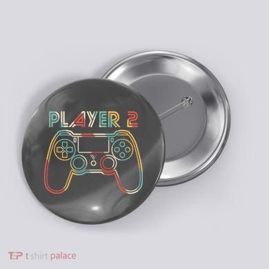 Retro Matching Player 2 Video Gamer Button