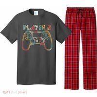 Retro Matching Player 2 Video Gamer Pajama Set thumb 0