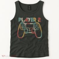 Retro Matching Player 2 Video Gamer Tank Top thumb 2