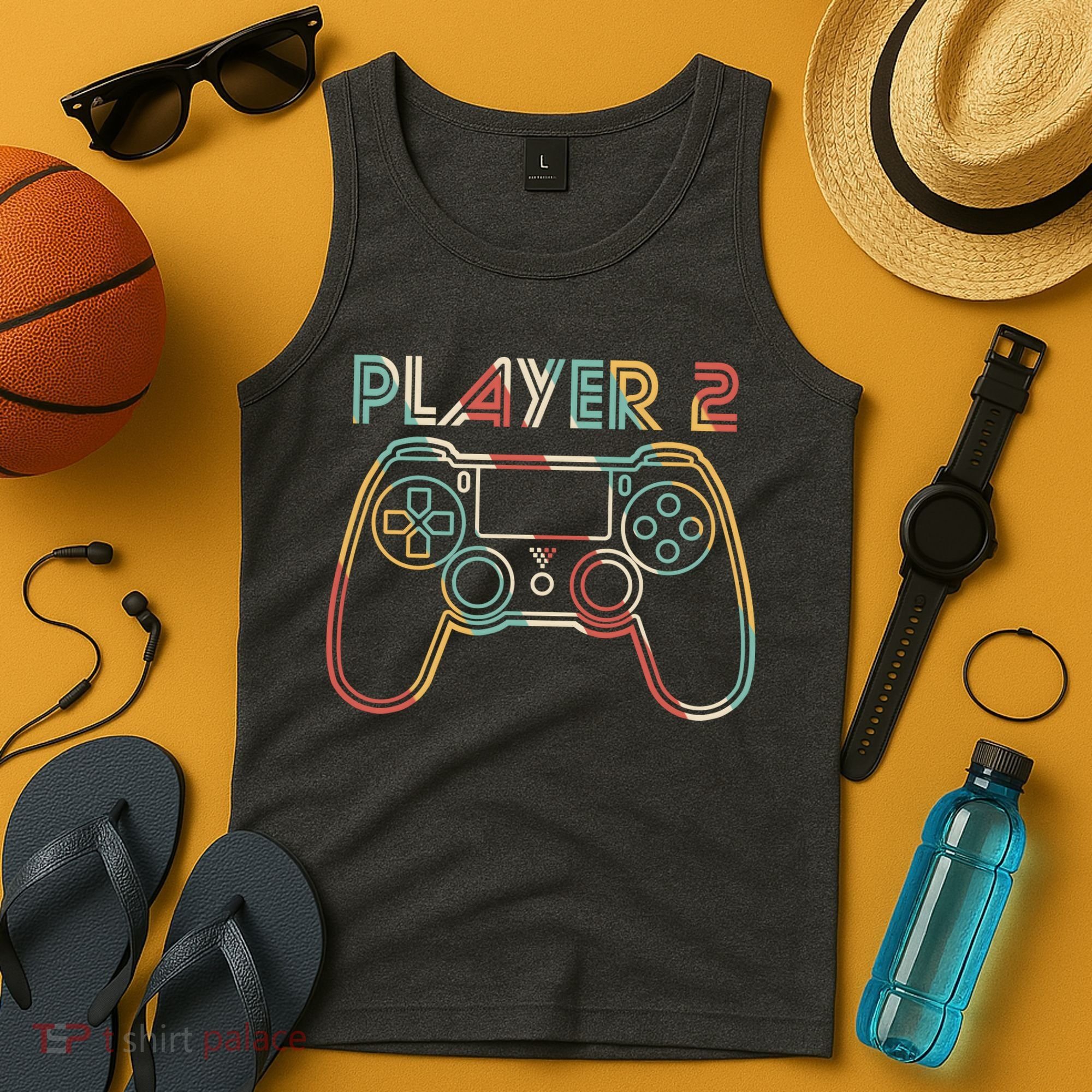 Retro Matching Player 2 Video Gamer Tank Top