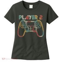 Retro Matching Player 2 Video Gamer Women's T-Shirt thumb 0